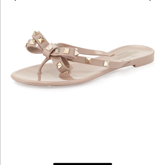 rockstud pvc thong sandals